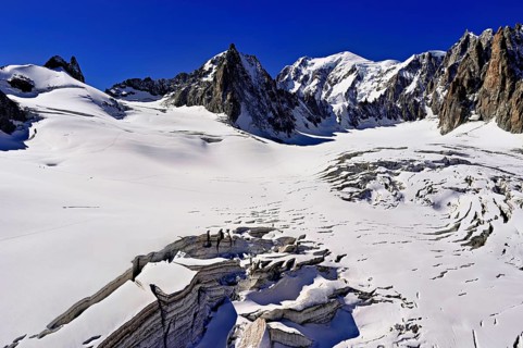 View of the mountains from the Télécabine Panorama Railway, La Tour Ronde, Mont Blanc, Mont Maudit,