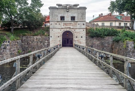 Västerport, the main gate in the old medieval defensive wall around the old city in Kalmar,
