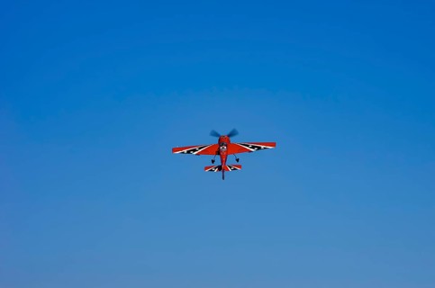 A Soviet Jakovlev Jak-55 sport aircraft with the registration LY-TOY during a flight demonstration