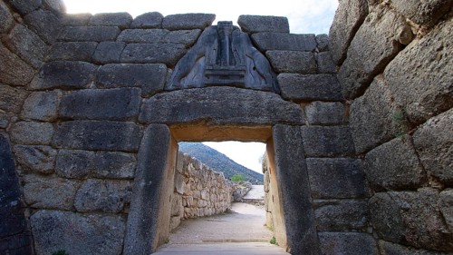 Lion Gate, Mycenae, archaeological site, UNESCO World Heritage Site, Mycenae, Mycenae, important