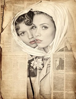 Grunge old public newspaper, texture background wallpaper illustration, vintage tattered yellow