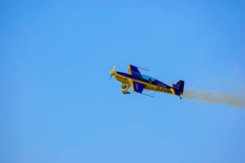 An Extra EA-300 of Extra Flugzeugproduktions- und Vertriebs GmbH with the registration D-EXBH
