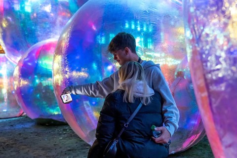 The 10th Essen Light Festival, in the city centre, second largest light art festival in Germany,