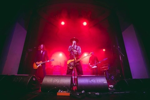 Singer Justin Hawkins from The Darkness live on Dreams On Toast Tour at Metropol Berlin on 10