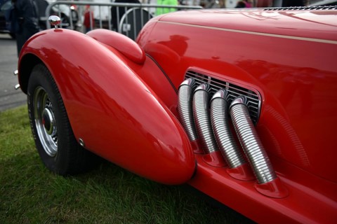 The very rare luxury sports car, vintage car, sports car, SCEPTRE 6.6S, at a classic car meeting in
