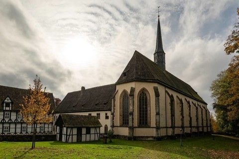 Falkenhagen Convent and Convent Church, a former Cistercian convent, Lügde, North Rhine-Westphalia,