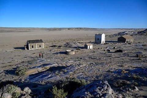 Alte Gebäude und Wasserbecken in Grillenthal, einst Versorgungsstation für Frischwasser,