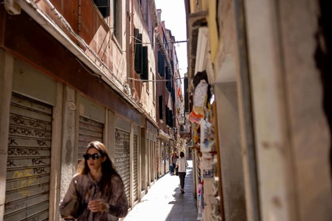 Venice, Italy - 3 September 2025: Tourists in Venice during the 82nd Venice International Film