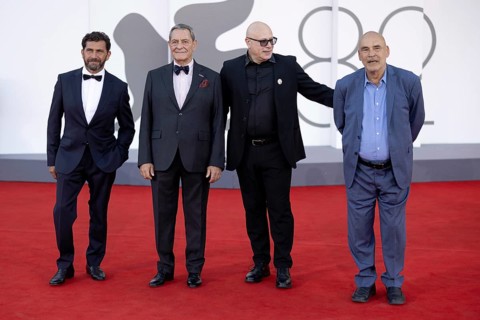 Venice, Italy - 3 September 2025: Vincenzo Pirrotta, Federico Pacifici during the Red Carpet of -