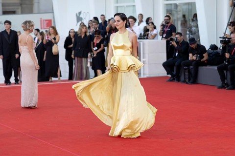 Venice, Italy - 3 September 2025: Noemie Merlant during the red carpet of - Duse - during the 82nd