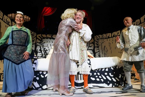 Dieter Hallervorden and Christiane Zander at the premiere of the play 'Der eingebildet Kranke' and