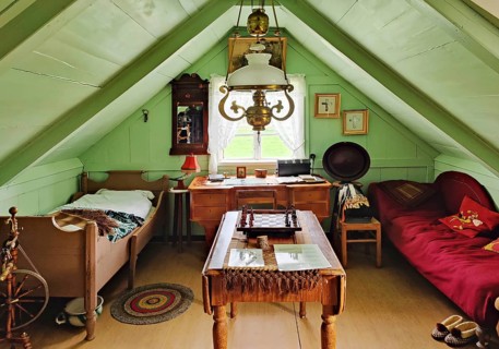 Bustarfell, a former peat farm, now a museum, East Iceland, Iceland