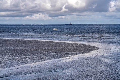 Wadden Sea between the Dutch coast near Eemshaven and the German North Sea island of Borkum, Wadden