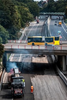 Rehabilitation of the A52 motorway near Essen, an 8 km long section between the Essen-Kettwig