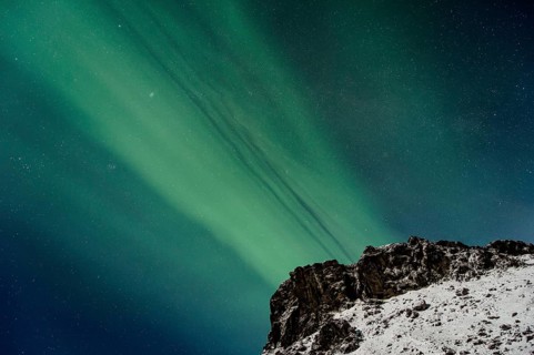 Northern Lights, Close to Vik, Ring Road, Mountains, Frost, Winter, Cold, Snow, Night, Iceland*