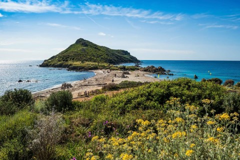 Wild beach, Sentier du littoral, Plage Ranc, Cap Taillat, Saint Tropez, Var, French Riviera,