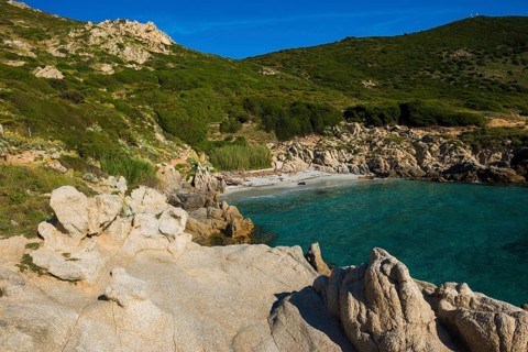 Picturesque hiking trail on the coast, Sentier du littoral, Cap Camarat, Saint Tropez, Var, French