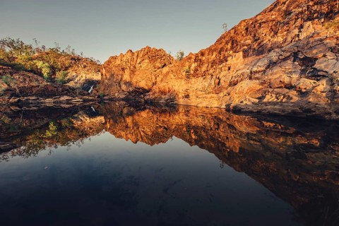 Sunrise Edith Falls in northern Australia, Australia