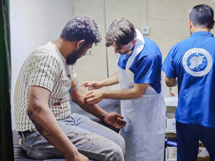 A massive explosion occurred in the town of Maarrat Misrin in the countryside of Idlib in Syria,