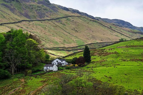 Farms in Lake District National Park, Cumbria, England, United Kingdom