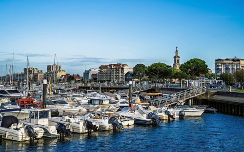 Marina and Beach in Arcachon, Gironde, France