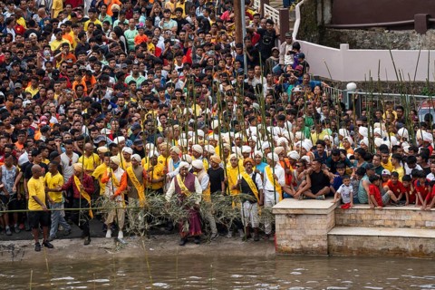 JOWAI, INDIA - JULY 14: People from the Pnar community attend the Behdienkhlam festival in Jowai,