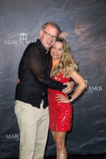 Frank Thelen with his woman Nathalie Thelen-Sattler at the Remus Lifestyle Night on the roof