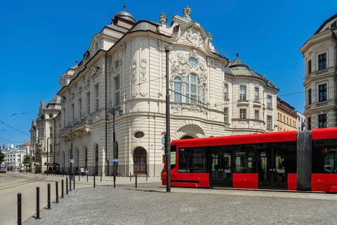 The Slovak Philharmonic Orchestra on Ludovít-Štúr Square in Bratislava, Slovakia