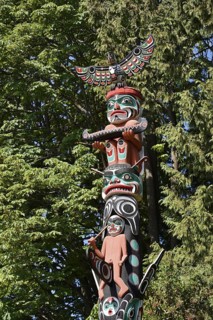 Totem Pole, Ga'akstalas Totem Pole, Stanley Park, Vancouver, British Columbia, Canada