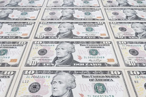 10 US dollar notes, 10 dollar banknotes