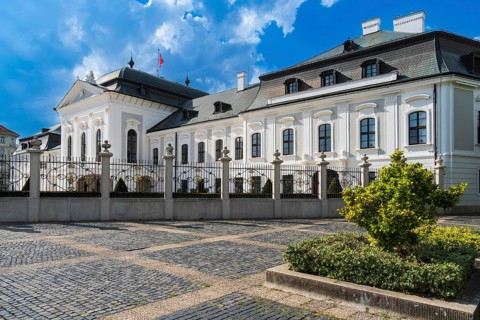 South side of Grassalkovich Palace, Presidential Palace, seat of the President of the Slovak