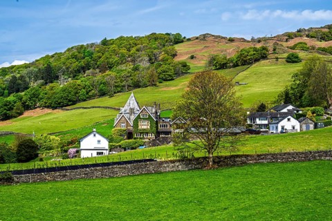 Farms in Lake District National Park, Cumbria, England, United Kingdom