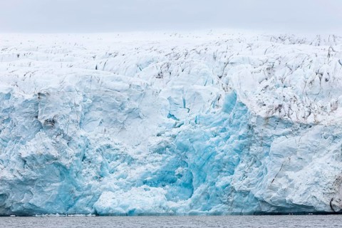 Glacier tongue, sea, Konowbreen, Spitsbergen, Svalbard