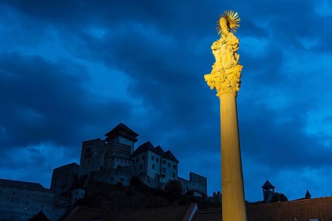 Plague column commemorating the victims of the plague column at the beginning of the 18th century,