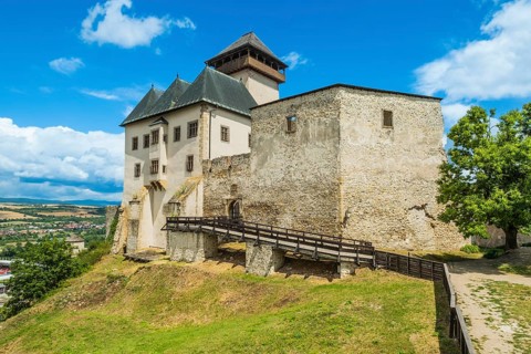View of the Zápolya Palace and St Matthew's Tower of Trencín Castle, Capital of Culture 2026,