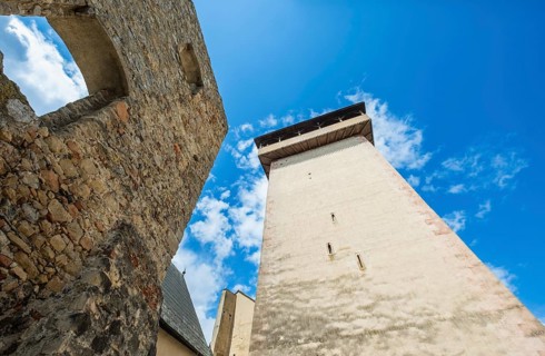 View of the St Matthew's Tower of Trencín Castle, Capital of Culture 2026, Trencín, Slovakia