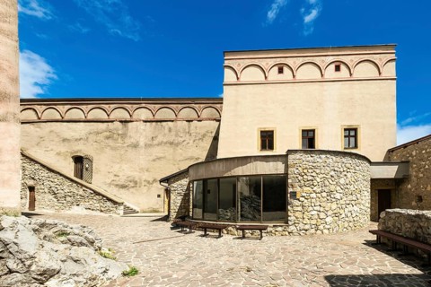 Barbara Palace and rotunda inside Trencín Castle, Capital of Culture 2026, Trencín, Slovakia