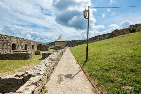 The interior of Trencín Castle, Hunger Tower, Capital of Culture 2026, Trencín, Slovakia