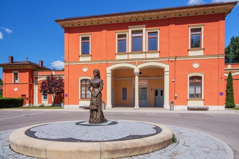 Empress Elisabeth Museum in the old railway station in Possenhofen, Pöcking, Lake Starnberg, Upper