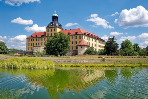Johannisteich, castle park, Museum Zeitzer Schloss Moritzburg, early baroque style, water