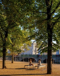 The Berlin Lustgarten park on the Spree Canal, Berlin, Germany