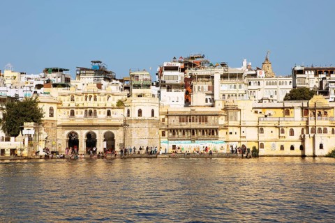 Gangaur Ghat or Gangori Ghat at Lake Pichola, Udaipur, Rajasthan, India