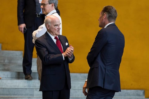 Henry Kravis (co-owner of investment company KKR) and Mathias Döpfner (CEO of Axel Springer SE)