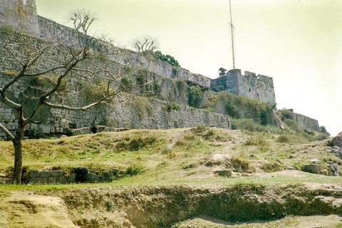 Walls of Portuguese fortress, Monte Fort, Fortaleza do Monte, Macau, Asia 1964
