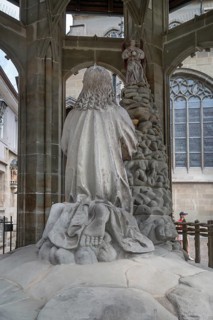 Jesus on the Mount of Olives around 1500, last restoration 2015 at St Nicholas Minster, Überlingen,