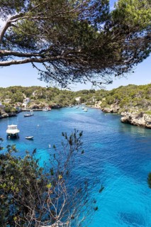 Bay of Cala Figuera on Majorca with sailing boats holiday by the sea trip in Cala Figuera, Spain