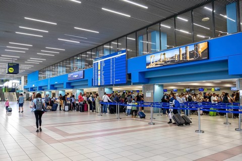 Terminal of Rhodes Airport, Greece