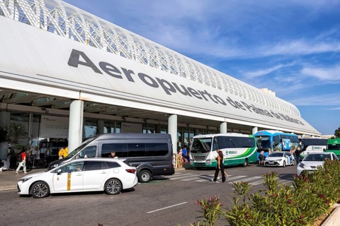 Terminal of the airport Aeropuerto de Palma de Majorca, Spain