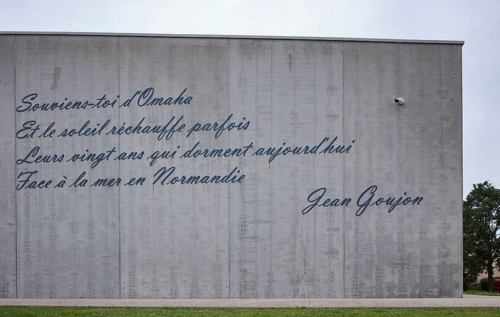 Test excerpt of the song Souviens-toi de Omaha, Remember Omaha, by Jean Goujon at the entrance to