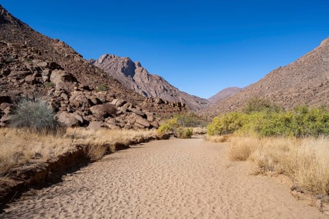 Tsisab Gorge, White Lady Trail, desert landscape, Brandberg, Erongo, Damaraland, Namibia